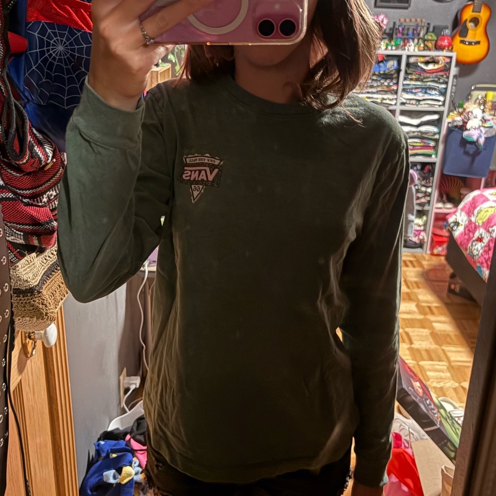 Vans Olive Graphic Long Sleeve Tee
